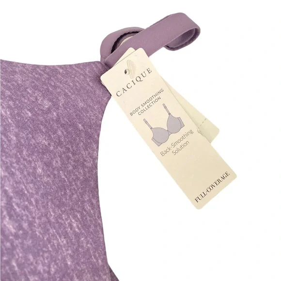 NWT! Cacique Full Coverage Back Smoother Bra Purple Size 36D - Picture 2 of 7